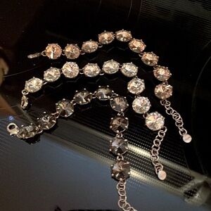 Stella & Dot Amelie Bracelet Lot of 3 Black Clear Peach BEAUTIFUL 8.5 in